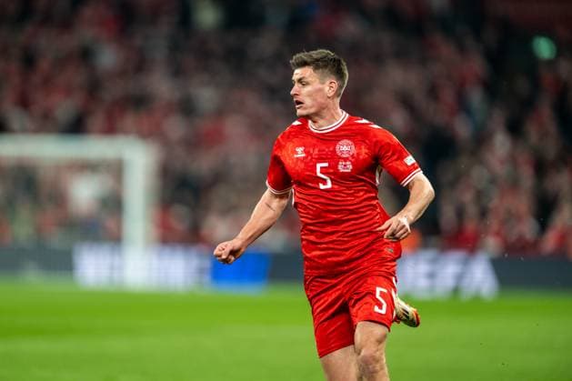 Denmark v Portugal, UEFA Nations League, Copenhagen, Denmark Copenhagen, Denmark. 20th, March 2025. Joakim Maehle (5) of Denmark seen during the UEFA Nations League play-off match between Denmark and Portugal at Parken in Copenhagen. Denmark, Copenhagen  Copyright: xGonzalesxPhoto FrederikkexJensenx