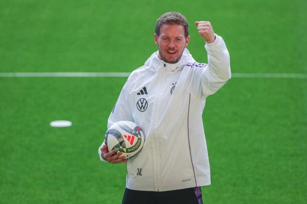 UEFA Nations League 24 25 Final training ahead of Germany Italy on 22 03 2025 at Signal Iduna Park in Dortmund Coach Julian Nagelsmann Germany cheers and is happy MH
