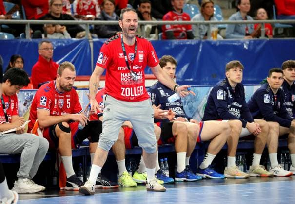 22 03 2025, Germany, Bietigheim, Handball, SG BBM Bietigheim vs VfL Potsdam, BBM coach Iker Romero