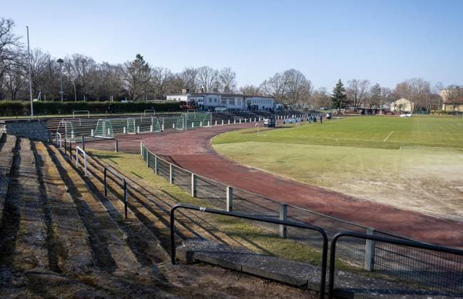 Soccer, Men, Season 2024 2025, COSY WASCH Landespokal Berlin Viertfinale , BFC Preussen SV Tasmania Berlin 3 0 , Overview Preussenstadion Malteserstraße, 22 03 2025, Copyright: xMatthiasxKochx