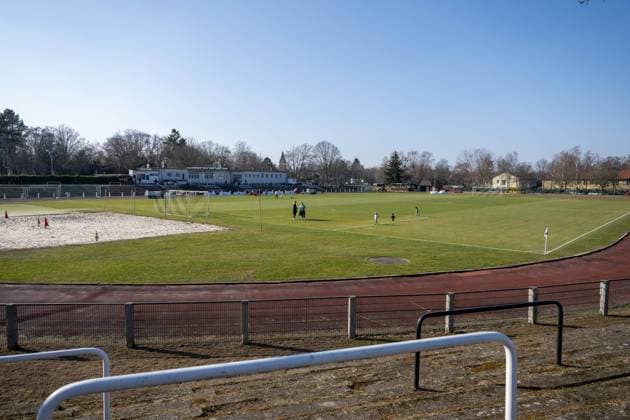 Soccer, Men, Season 2024 2025, COSY WASCH Landespokal Berlin Viertfinale , BFC Preussen SV Tasmania Berlin 3 0 , Overview Preussenstadion Malteserstraße, 22 03 2025, Copyright: xMatthiasxKochx