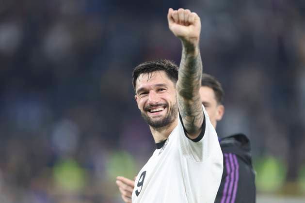 Tim Kleindienst Germany smiles, happy during the UEFA Nations League Quarterfinal Leg Two match between Germany and Italy at Football Stadium Dortmund on March 23, 2025 in Dortmund, Germany Photo by Oliver Kaelke DeFodi Images