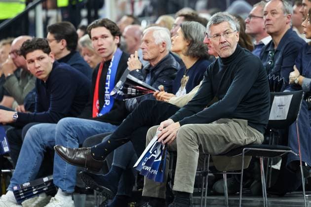 Herbert Hainer FC Bayern Muenchen, President , GER, FC Bayern Muenchen vs Partizan Belgrade, Basketball, Turkish Airlines Euroleague, Matchday 32, Season 2024 2025, 27 03 2025, GER, FC Bayern Muenchen vs Partizan Belgrade, Basketball, Turkish Airlines Euroleague, Matchday 32, Season 2024 2025, 27 03 2025 Muenchen Copyright: xEibner-Pressefoto JennixMaulx EP_JML