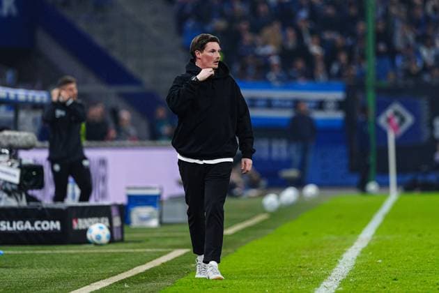 Merlin Polzin Hamburger SV, Coach GER, Hamburger SV vs SV Elversberg, Football, 2 Bundesliga, Matchday 27, Season 2024 2025, 28 03 2025 DFL REGULATIONS PROHIBIT ANY USE OF PHOTOGRAPHS AS IMAGE SEQUENCES AND OR QUASI VIDEO GER, Hamburger SV vs SV Elversberg, Football, 2 Bundesliga, Matchday 27, Season 2024 2025, 28 03 2025 Hamburg Copyright: xEibner-Pressefoto MarcelxvonxFehrnx EP_MFN