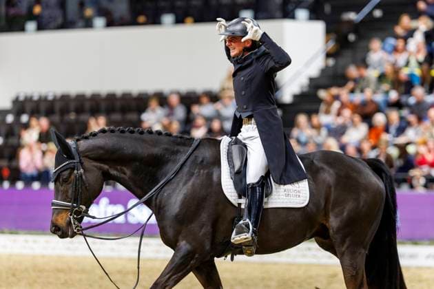 BASEL FEI World Cupâ ¢ Finals 2025, BASEL FEI World Cupâ ¢ Finals 2025 POTTIER Corentin FRA , Gotilas du Feuillard Grand Hotel Les Trois Rois FEI Dressage World Cupâ ¢ Final CSI W Grand Prix de Dressage Basel, St Jakobshalle 04 April 2025