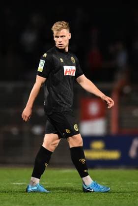 Soccer Mens Regionalliga West Season 2024 2025 28 Matchday Red White Oberhausen Fortuna Cologne on 04 04 2025 at Stadion Niederrhein in Oberhausen Barne Pernot Fortuna Cologne North Rhine-Westphalia Germany
