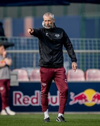 Leipzigs head coach Coach Marco Rose Public training RB Leipzig on March 25, 2025 Red Bull Academy, Leipzig Public training RB Leipzig