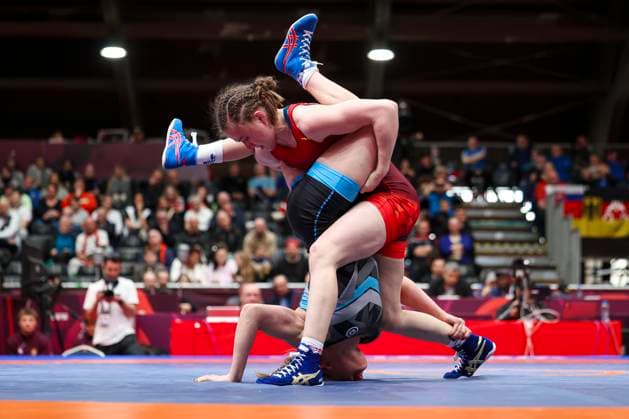 Wrestling European Championships 2025 62kg WW Iryna Bondar UKR df Alina Kasabieva UWW Bratislava X BIONIC SPHERE Slovakia Copyright: xUnitedxWorldxWrestlingx xJakexKix
