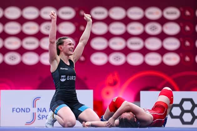 Wrestling European Championships 2025 62kg WW Luisa Helga Gerda Niemesch GER df Selvi Ilyasoglu TUR Bratislava X BIONIC SPHERE Slovakia Copyright: xUnitedxWorldxWrestlingx xKadirxCx