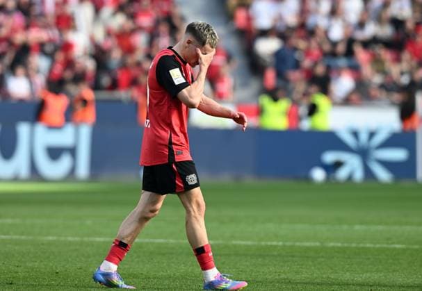 12 04 2025, xophax, Soccer 1 Bundesliga, Bayer 04 Leverkusen 1 FC Union Berlin Florian Wirtz Bayer Leverkusen after the match DFL DFB REGULATIONS PROHIBIT ANY USE OF PHOTOGRAPHS as IMAGE SEQUENCES and or QUASI VIDEO Leverkusen