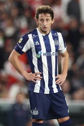 Talleres midfielder Matias Galarza Fonda looks on during the 2025 Apertura Tournament of the Argentine Professional Football League match against River Plate, at El Monumental stadium in Buenos Aires, on April 13, 2025 BUENOS AIRES ARGENTINA Copyright: xALEJANDROxPAGNIx