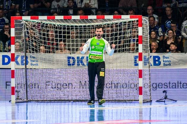 Matija Spikic ThSV Eisenach, 1 GER, ThSV Eisenach vs HC Erlangen, Handball, Daikin 1 Handball Bundesliga, Matchday 26, Season 2024 2025, 17 04 2025 GER, ThSV Eisenach vs HC Erlangen, Handball, Daikin 1 Handball Bundesliga, Matchday 26, Season 2024 2025, 17 04 2025 Eisenach Copyright: xEibner-Pressefoto MartinxHerbstx EP_MHT