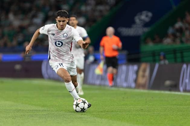 September 17, 2024, Lisbon, Lisbon, Portugal: Lille forward from Norway OSAME SAHRAOUI (11) in action during the game for the Group stage of the UEFA Champions League between Sporting and Lille at Estadio Jose de Alvalade Lisbon Portugal - ZUMAs359 20240917_zsp_s359_105 Copyright: xAlexandrexdexSousax