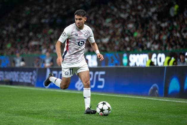 September 17, 2024, Lisbon, Lisbon, Portugal: Lille forward from Norway OSAME SAHRAOUI (11) in action during the game for the Group stage of the UEFA Champions League between Sporting and Lille at Estadio Jose de Alvalade Lisbon Portugal - ZUMAs359 20240917_zsp_s359_079 Copyright: xAlexandrexdexSousax