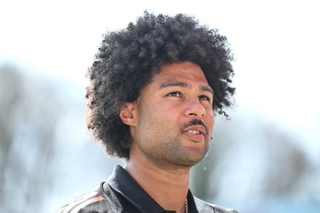 Serge Gnabry FC Bayern Muenchen Looks on during the Bundesliga match between 1 FC Heidenheim 1846 and FC Bayern München, Voith Arena on April 19, 2025 in Heidenheim, Germany Photo by Harry Langer DeFodi Images Serge Gnabry FC Bayern Muenchen Looks on during the Bundesliga match between 1 FC Heidenheim 1846 and FC Bayern München at Voith Arena on April 19, 2025 in Heidenheim, Germany Photo by Harry Langer DeFodi Images DFL regulations prohibit any use of photographs as image sequences and or quasi video Photo by Harry Langer DeFodi Images DFL regulations prohibit any use of photographs as image sequences and or quasi video