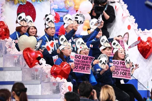 Japan team group, Mannschaftsbild, Totale APRIL 18, 2025 - Figure skating, Eiskunstlauf : ISU World Team Trophy in Figure Skating 2025 Men s Free Skating at Tokyo Metropolitan Gymnasium in Tokyo, Japan.  (288031228)