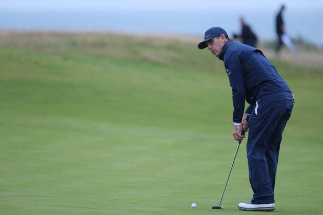 UK: The Alfred Dunhill Links Championship at Kingsbarns, St Andrews, Scotland on 30 September 2022 Pictured: Billy Horschel (USA) on the 9th green at Kingsbarns during the second round of the Alfred Dunhill Links Championship 2022 St Andrews Fife Scotland Copyright: xAlexxToddx