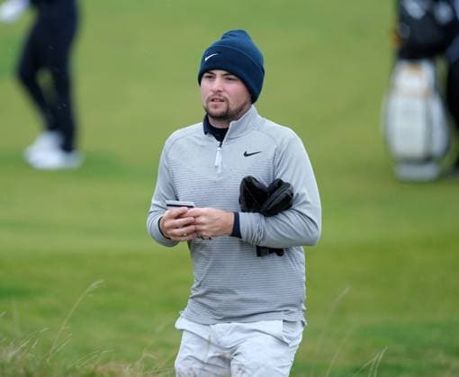 UK: The Alfred Dunhill Links Championship at Kingsbarns, St Andrews, Scotland on 30 September 2022 Pictured: Alex Fitzpatrick (England) on the 10th fairway at Kingsbarns during the second round of the Alfred Dunhill Links Championship 2022 St Andrews Fife Scotland Copyright: xAlexxToddx