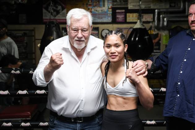 Boxing Boxing in the North, Waage, Hamburg, 30 04 2025 Promoter Thomas Nissen and Fai Phannarai GER