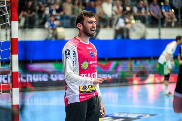 Matija Spikic ThSV Eisenach, 1 GER, ThSV Eisenach vs TSV Hannover Burgdorf, Handball, Daikin 1 Handballbundesliga, Matchday 28, Season 2024 2025, Friday, 02 05 2025 GER, ThSV Eisenach vs TSV Hannover Burgdorf, Handball, Daikin 1 Handballbundesliga, Matchday 28, Season 2024 2025, Friday, 02 05 2025 Eisenach Copyright: xEibner-Pressefoto MartinxHerbstx EP_MHT