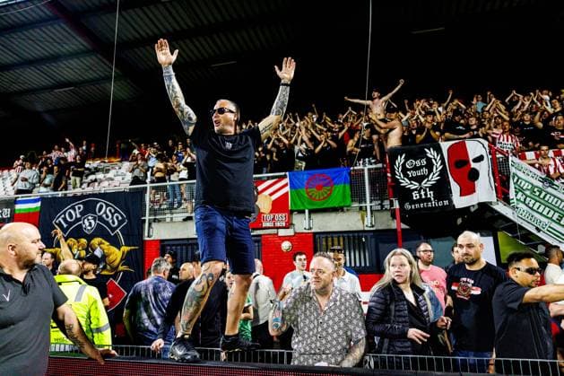 OSS, 02-05-2025, Frans Heesen Stadion, Season 2024-2025 Dutch Keuken Kampioen Divisie football top oss supporters during the match TOP Oss - Vitesse TOP Oss - Vitesse  x29036580x Copyright: