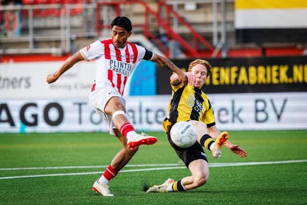 OSS, 02-05-2025, Frans Heesen Stadion, Season 2024-2025 Dutch Keuken Kampioen Divisie football TOP OSS forwarder Mauresmo Hinoke during the match TOP Oss - Vitesse TOP Oss - Vitesse  x29036586x Copyright: