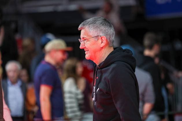 Herbert Hainer FC Bayern Muenchen, President after the match, GER, FC Bayern Basketball vs BG Goettingen, Basketball, easycredit Basketball Bundesliga, BBL, 32 Matchday, Season 2024 2025, 04 05 2025, GER, FC Bayern Basketball vs BG Goettingen, Basketball, easycredit Basketball Bundesliga, BBL, 32 Matchday, Season 2024 2025, 04 05 2025 Muenchen Copyright: xEibner-Pressefoto JennixMaulx EP_JML