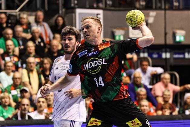 Omar Ingi Magnusson SC Magdeburg,14 Handball Bundesliga Season 2024 2025 SC Magdeburg vs HSV Hamburg at the GETEC Arena in Magdeburg Action,Handball,Germany,04 05 2025