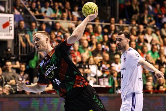 Omar Ingi Magnusson SC Magdeburg,14 Handball Bundesliga Season 2024 2025 SC Magdeburg vs HSV Hamburg at the GETEC Arena in Magdeburg Action,Handball,Germany,04 05 2025