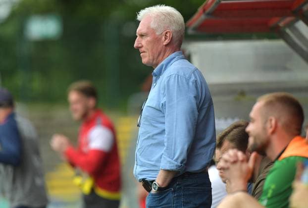 03 05 2025, GER, Soccer, Regionalliga West, Season 2024 2025, Matchday 32, Ohlendorf Stadion im Heidewald, Gütersloh FC Gütersloh 1 FC Köln U23 2 4 Rob Reekers Sporting Director FC Gütersloh Action, single image, landscape, facial expressions, gestures