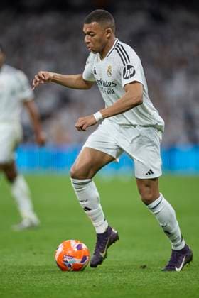 Kylian Mbappe Real Madrid CF controls the ball during the LaLiga match between Real Madrid and RCD Mallorca at Santiago BernabÃ u on May 14, 2025 in Madrid, Spain Photo by Manu Reino DeFodi Images