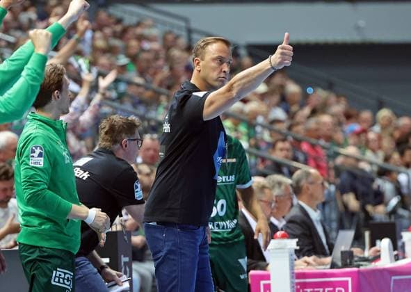 15 05 2025, xovx, Handball DAIKIN Handball Bundesliga, HSG Wetzlar SG Flensburg Handewitt Coach Momir Ilic HSG Wetzlar Wetzlar Buderus Arena Hessen Germany EN