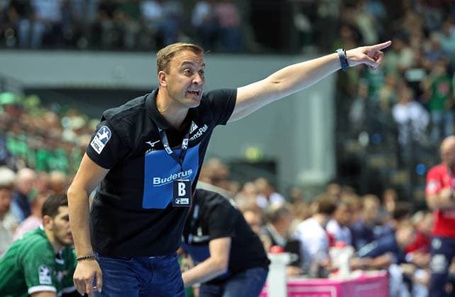 15 05 2025, xovx, Handball DAIKIN Handball Bundesliga, HSG Wetzlar SG Flensburg Handewitt Coach Momir Ilic HSG Wetzlar Wetzlar Buderus Arena Hessen Germany EN