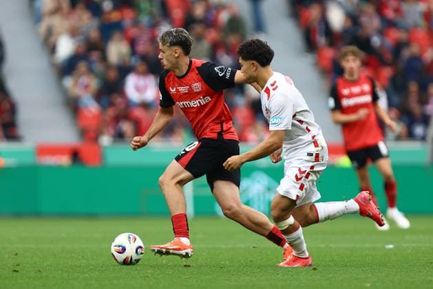 10 Kerim Sam Alajbegovic Bayer 04 Leverkusen U19 , 7 Justin Kai von der Hitz 1 FC Köln U19 Football I Juniors I U19 DFB Youth League I Season 2024 2025 I German Championship U19, Final I Bayer 04 Leverkusen U19 1 FC Köln U19 I 18 05 2025 I BayArena