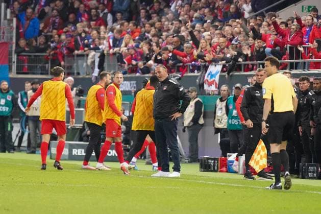 Germany Soccer Bundesliga Relegation 2024 2025, Relegation first leg 1 FC Heidenheim vs SV Elversberg Voith Arena Heidenheim Frank Schmidt Coach, 1 FC Heidenheim on the disallowed goal Copyright: xJOERANxSTEINSIEKx