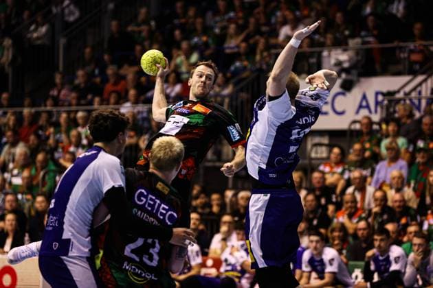 Felix Claar SC Magdeburg,7 Handball Bundesliga Season 2024 2025 SC Magdeburg vs ThSV Eisenach at the GETEC Arena in Magdeburg Action,Handball,Germany,22 05 2025