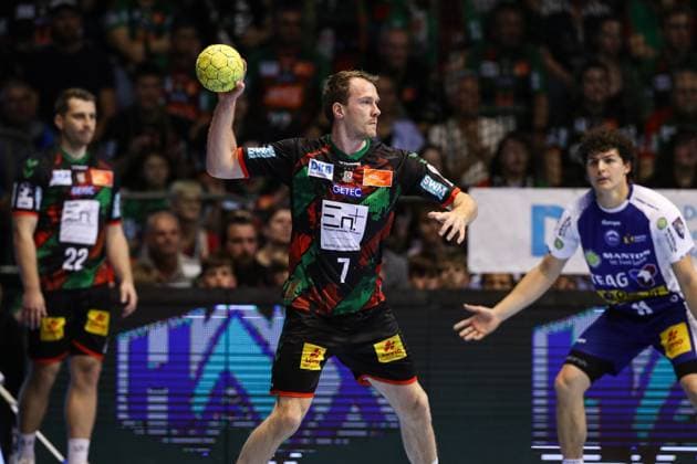 Felix Claar SC Magdeburg,7 Handball Bundesliga Season 2024 2025 SC Magdeburg vs ThSV Eisenach at the GETEC Arena in Magdeburg Action,Handball,Germany,22 05 2025