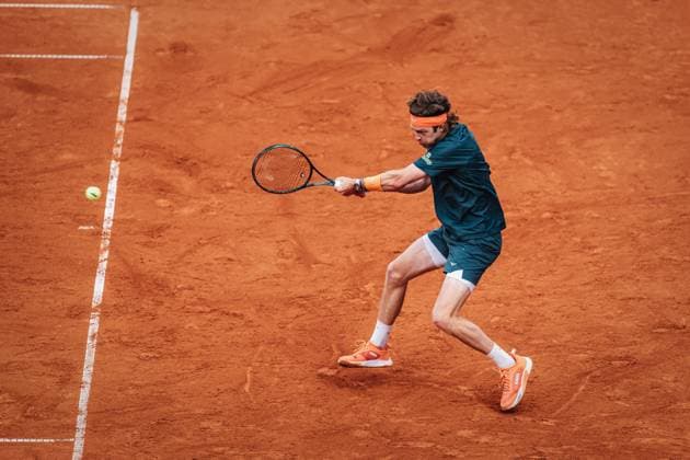 Tennis Men bitpanda Hamburg Open ATP 500 Felix Auger Aliassime CAN vs Andrei Andrejewitsch Rubljow RUS 23 05 2025 Andrei Andrejewitsch Rubljow Backhand Hamburg Tennisstadion am Rothenbaum Hamburg Germany