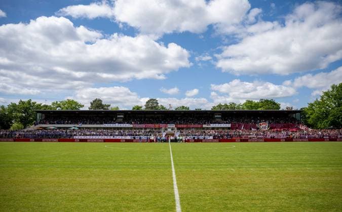 Soccer, Men, Season 2024 2025, COSY WASCH Berlin State Cup Final at Mommsenstadion, BSV Eintracht Mahlsdorf BFC Dynamo, Overview stands, fans and pitch before the match, 24 05 2025, Copyright: xMatthiasxKochx