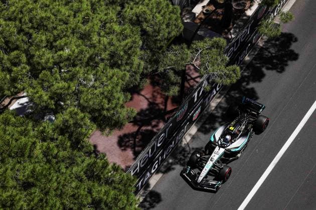 F1 - MONACO GRAND PRIX 2025 12 KIMI ANTONELLI Andrea (ita), Mercedes AMG F1 Team W16, action during the Formula 1 Tag Heuer Grand Prix de Monaco, 8th round of the 2025 FIA Formula One World Championship, WM, Weltmeisterschaft from May 23 to 25, 2025 on the Circuit de Monaco, in Monte-Carlo, Monaco - Monte-CarloMonaco  Copyright: xFLORENTxGOODENx