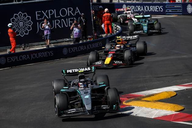 F1 - MONACO GRAND PRIX 2025 12 KIMI ANTONELLI Andrea (ita), Mercedes AMG F1 Team W16, action 22 TSUNODA Yuki (jap), Red Bull Racing RB21, action 18 STROLL Lance (can), Aston Martin F1 Team AMR25, action during the Formula 1 Tag Heuer Grand Prix de Monaco, 8th round of the 2025 FIA Formula One World Championship, WM, Weltmeisterschaft from May 23 to 25, 2025 on the Circuit de Monaco, in Monte-Carlo, Monaco - Monte-CarloMonaco  Copyright: xXavixBonillax