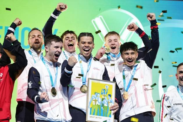 British team after qualification and team final at 2025 Europeans in Leipzig 27 05 2025