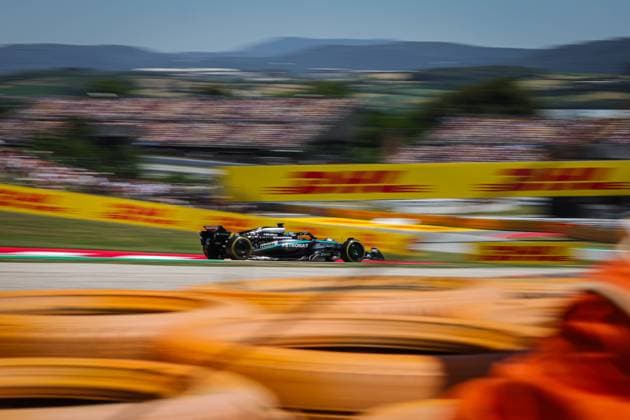 63 George Russell GBR, Mercedes AMG Petronas F1 Team , F1 Grand Prix of Spain at Circuit de Barcelona Catalunya on May 30, 2025 in Barcelona, Spain Photo by HOCH ZWEI Barcelona Spain