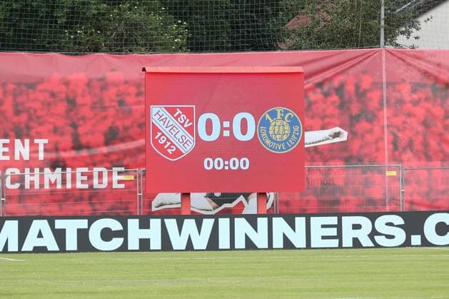 01 06 2024, xtgx, Soccer promotion games to the 3 league, TSV Havelse 1 FC Lokomotive Leipzig, v l symbol photo, symbol image, symbol flag logo coat of arms, stadium before the game DFL DFB REGULATIONS PROHIBIT ANY USE OF PHOTOGRAPHS as IMAGE SEQUENCES and or QUASI VIDEO Havelse