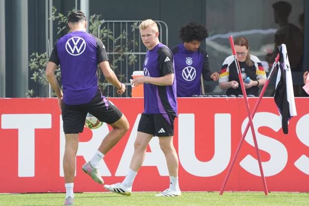 Jonathan Burkhardt Germany Germany, 16 Herzo Base 01 06 2025 German national team Nations League final round, preparation, Home Ground, HerzoBase, World of Adidas, Herzogenaurach