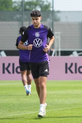 Aleksandar Pavlovic Germany Germany, 7 Herzo Base 01 06 2025 German national team Nations League final round, preparation, Home Ground, HerzoBase, World of Adidas, Herzogenaurach