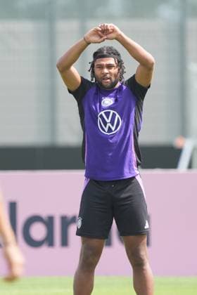 Serge Gnabry Germany Germany Herzo Base 01 06 2025 German national team Nations League final round, preparation, Home Ground, HerzoBase, World of Adidas, Herzogenaurach
