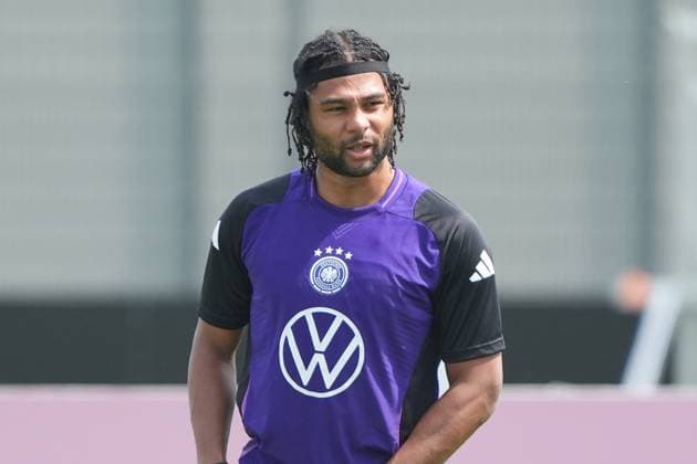 Serge Gnabry Germany Germany Herzo Base 01 06 2025 German national team Nations League final round, preparation, Home Ground, HerzoBase, World of Adidas, Herzogenaurach