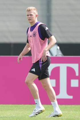 Jonathan Burkhardt Germany Germany, 16 Herzo Base 01 06 2025 German national team Nations League final round, preparation, Home Ground, HerzoBase, World of Adidas, Herzogenaurach