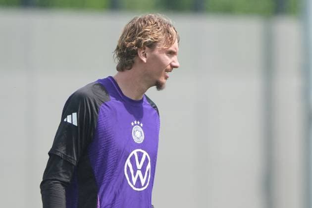 Nick Woltemade Germany Germany, 9 Herzo Base 01 06 2025 German national team Nations League final round, preparation, Home Ground, HerzoBase, World of Adidas, Herzogenaurach